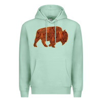 Seafoam Bison Silhouette Red Skull Premium Hoodie - Bettercallsaul