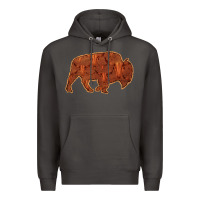 Smoke Bison Silhouette Red Skull Premium Hoodie - Bettercallsaul