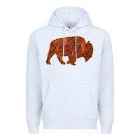 White Bison Silhouette Red Skull Premium Hoodie - Bettercallsaul