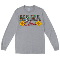 Heather Grey mama claus Long Sleeve Tee - AdoDesignShop