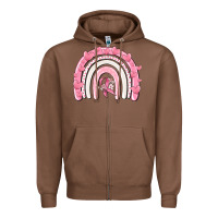 Chestnut breast cancer  rainbow Zipper Hoodie - MaliasSmallBusiness