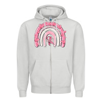 Dove Grey breast cancer  rainbow Zipper Hoodie - MaliasSmallBusiness