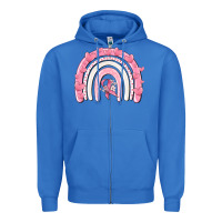 True Royal breast cancer  rainbow Zipper Hoodie - MaliasSmallBusiness