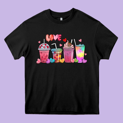Love Coffee Cups Heavy Core Tee Designed By Maliassmallbusiness