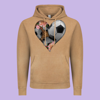 Western Soccer Heart Vintage Hoodie Designed By Hra Design Shop