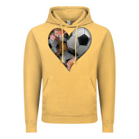 Vintage Mustard western soccer heart Vintage Hoodie - HRA Design Shop