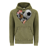 Vintage Olive western soccer heart Vintage Hoodie - HRA Design Shop