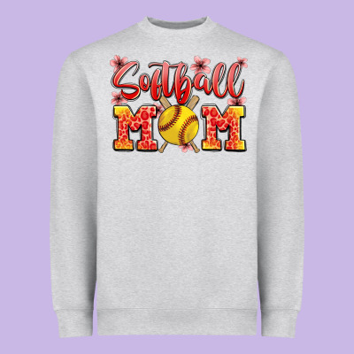 Softball Mom Heavyweight Sweatshirt Designed By Jahusdesignshop