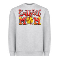 Heather Grey softball mom Heavyweight Sweatshirt - JahusDesignShop