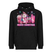 Black merry christmas snowman coffee cups Heavyweight Hoodie - MaliasSmallBusiness