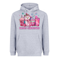 Heather Grey merry christmas snowman coffee cups Heavyweight Hoodie - MaliasSmallBusiness