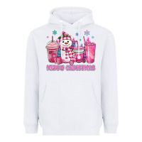 White merry christmas snowman coffee cups Heavyweight Hoodie - MaliasSmallBusiness