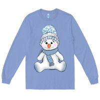 Colony Blue winter snowman Long Sleeve Tee - AdoDesignShop