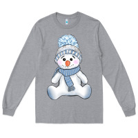 Heather Grey winter snowman Long Sleeve Tee - AdoDesignShop