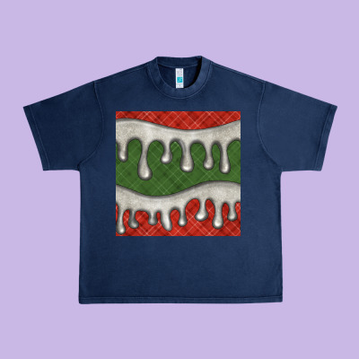 Christmas Plaid And White Glitter Snow Seamless Pattern Urban Heavy Tee Designed By Bundleandbundleshop
