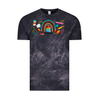 Cloud Black teacher life rainbow frosted Vintage Tee - JahusDesignShop