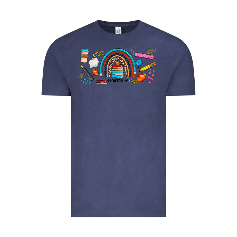 Teacher Life Rainbow Frosted Vintage Tee by JahusDesignShop | Teevron