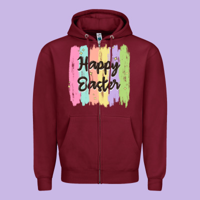 Happy Easter Zipper Hoodie Designed By Maliassmallbusiness