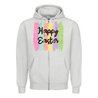 Dove Grey happy easter Zipper Hoodie - MaliasSmallBusiness