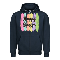 Navy happy easter Zipper Hoodie - MaliasSmallBusiness