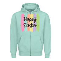 Seafoam happy easter Zipper Hoodie - MaliasSmallBusiness