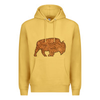 Antique Gold Western Vintage Bison Silhouette Premium Hoodie - Bettercallsaul