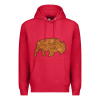 Cardinal Western Vintage Bison Silhouette Premium Hoodie - Bettercallsaul