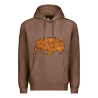 Chestnut Western Vintage Bison Silhouette Premium Hoodie - Bettercallsaul