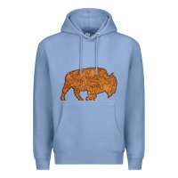 Colony Blue Western Vintage Bison Silhouette Premium Hoodie - Bettercallsaul