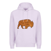 Lilac Western Vintage Bison Silhouette Premium Hoodie - Bettercallsaul