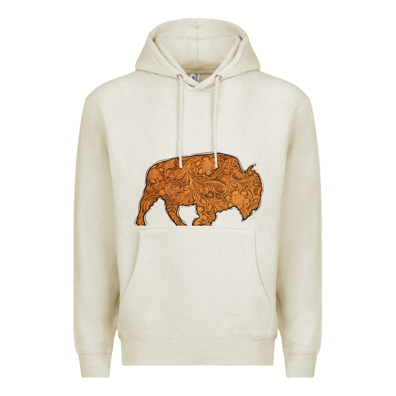 Western Vintage Bison Silhouette Premium Hoodie by Bettercallsaul | Teevron