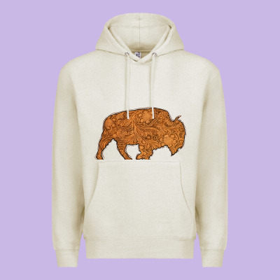 Western Vintage Bison Silhouette Premium Hoodie Designed By Bettercallsaul