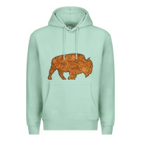 Seafoam Western Vintage Bison Silhouette Premium Hoodie - Bettercallsaul