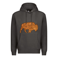 Smoke Western Vintage Bison Silhouette Premium Hoodie - Bettercallsaul