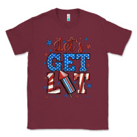 Burgundy let's get lit Classic Tee - BundleAndBundleShop