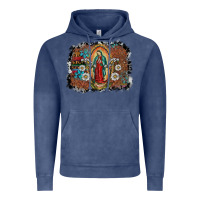 Vintage Denim virgin mary Vintage Hoodie - SublimationCraftShop