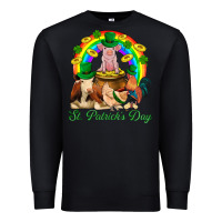 Black St. Patrick's Day Farm Animal Png Premium Sweatshirt - BundleAndBundleShop