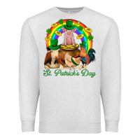 Oatmeal Heather St. Patrick's Day Farm Animal Png Premium Sweatshirt - BundleAndBundleShop