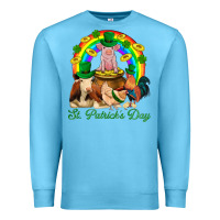 Ocean Blue St. Patrick's Day Farm Animal Png Premium Sweatshirt - BundleAndBundleShop