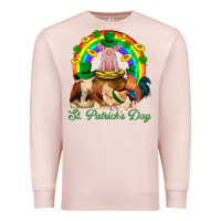 St. Patrick's Day Farm Animal Png Premium Sweatshirt | Teevron