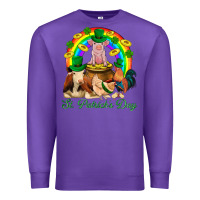 Purple St. Patrick's Day Farm Animal Png Premium Sweatshirt - BundleAndBundleShop