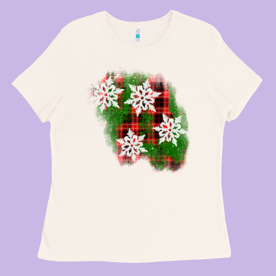 Christmas Patch Ladies Tee Designed By Adodesignshop