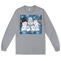 Heather Grey snowman tumbler Long Sleeve Tee - AdoDesignShop