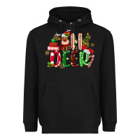 Black oh deer reindeer Heavyweight Hoodie - MaliasSmallBusiness