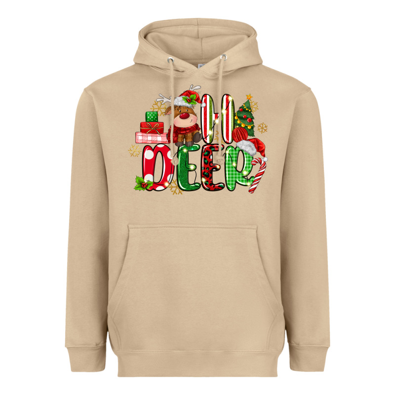 Oh Deer Reindeer Heavyweight Hoodie by MaliasSmallBusiness | Teevron