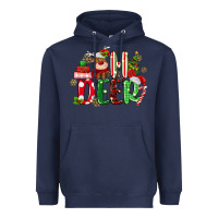 Navy oh deer reindeer Heavyweight Hoodie - MaliasSmallBusiness