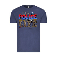 Vintage Denim police life Vintage Tee - AdoDesignShop