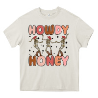 Cream howdy honey Heavy Core Tee - MaliasSmallBusiness