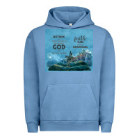 Pigment Pebble Blue nothing is impossible with cross Urban Hoodie - TumblerDesignByShophia