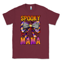 Burgundy Spooky Mama Classic Tee - CowhideDigitalArt